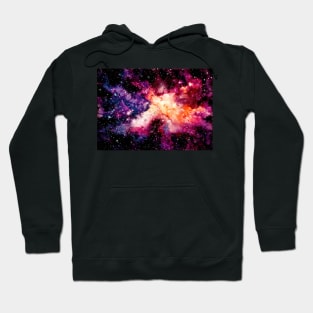 Watercolor Space and Pink Nebula Hoodie